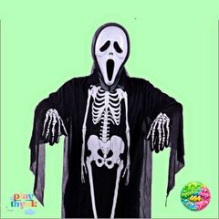 Bộ Hóa Trang Halloween Mặt Nạ Áo Ma Xương JKZ21 - Set Đồ Hóa Trang Cho Nam Nữ, Kiểu Dáng Độc Đáo, Chất Liệu Bền Chắc
