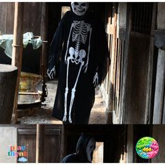 Bộ Hóa Trang Halloween Mặt Nạ Áo Ma Xương JKZ21 - Set Đồ Hóa Trang Cho Nam Nữ, Kiểu Dáng Độc Đáo, Chất Liệu Bền Chắc