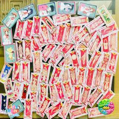 Bộ 56 Sticker Sakura Clow Cards Dễ Dán - Thiết Kế Mô Phỏng Lá Bài Hồng Đáng Yêu cho Fan Anime và Quà Tặng