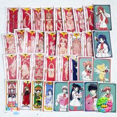 Bộ 56 Sticker Sakura Clow Cards Dễ Dán - Thiết Kế Mô Phỏng Lá Bài Hồng Đáng Yêu cho Fan Anime và Quà Tặng