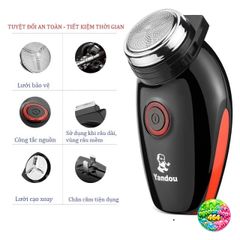 Máy Cạo Râu Điện Yandou SC501 - Lưỡi Xoay Sắc Bén, Thiết Kế Nhỏ Gọn, Tiện Dụng Cho Nam Giới, Cạo Râu Sạch Sẽ, Tiết Kiệm Thời Gian