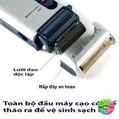Máy Cạo Râu Sạc Yandou Siêu Bền - Lưỡi Cắt Ngang Trơn Mịn Vỏ Nhôm Sang Trọng - Thiết Kế Nhỏ Gọn Du Lịch