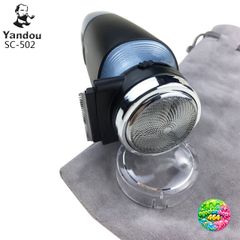 Máy Cạo Râu Yandou SC502 Lưỡi Xoay - Máy Cạo Râu Pin Sạc Bền Bỉ, Đầu Cạo Sắc Bén, Tiện Lợi Cho Đàn Ông