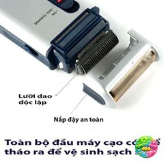 Máy Cạo Râu Yandou Đa Năng Pin Sạc Nhỏ Gọn - Lưỡi Ngang Cầm Tay Vỏ Nhôm Sang Trọng, Quà Tặng Ý Nghĩa Cho Đàn Ông