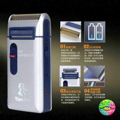 Máy Cạo Râu Yandou RSCW 301U Vỏ Nhôm Bạc - Thiết Kế Gọn Nhẹ, Lưỡi Ngang Chống Xước, Pin Sạc Được, Tiện Dụng Cho Nam Giới
