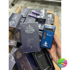 Máy cạo râu Yandou xanh chính hãng - Hộp to tiện dụng, bảo hành 3 tháng, đi kèm dây sạc USB, hiệu quả cao cho nam giới