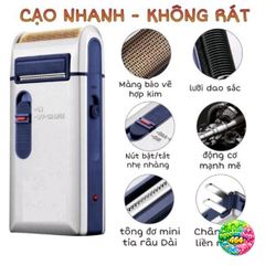 Máy Cạo Râu Cao Cấp YanDou RSCW 301 & Máy Tỉa Lông Mũi KonKa An Toàn, Không Đau, Thiết Kế Nhỏ Gọn, Tiện Dụng Cho Nam