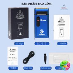 Máy Cạo Râu Yandou SC312 Sạc USB - Thiết Kế Sang Trọng, An Toàn, Tiện Dụng, Quà Tặng Ý Nghĩa Cho Đấng Mày Râu
