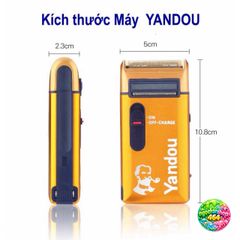 Máy Cạo Râu Khô YANDOU 301U - Pin Sạc Nhỏ Gọn Kèm Bao Da - Thời Gian Sạc 8 Giờ, Sử Dụng 30 Phút - Bảo Hành 12 Tháng