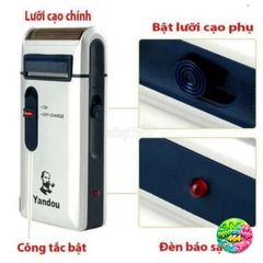 Máy Cạo Râu Cầm Tay Yandou 301U Cao Cấp - Mini Sạc Điện Lưỡi Ngang Gọn Nhẹ, Thiết Kế Sang Trọng và Tiện Dụng