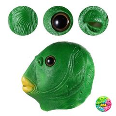 Mặt Nạ Đầu Cá Xanh Dễ Thương - Trang Trí Cosplay Hài Hước, Phụ Kiện Halloween và Lễ Hội, Dùng được cho Người Lớn