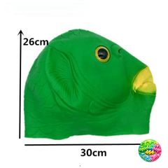 Mặt Nạ Đầu Cá Xanh Dễ Thương - Trang Trí Cosplay Hài Hước, Phụ Kiện Halloween và Lễ Hội, Dùng được cho Người Lớn
