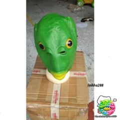 Mặt Nạ Cá Da Xanh Silicon và Mặt Nạ Ếch Xanh - Phụ Kiện Cosplay Vui Nhộn, Độc Đáo, 3 Màu Cho Halloween