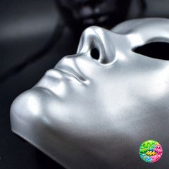 Mặt Nạ Off-White Kinh Dị Full Face Cho Halloween - Phụ Kiện Thời Trang Hóa Trang Carnival Party ấn Tượng