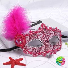 Áo Mặt Nạ Venetian Đính Kim Cương Phối Lông Vũ Màu Tím - Phụ Kiện Tiệc Cưới và Lễ Hội Sang Trọng cho Nữ