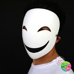 Mặt Nạ Halloween HIRUKO Cười Trắng Vui Nhộn - Mặt Nạ Cosplay Kinh Dị Cho Tiệc Tùng và Trang Phục Anime