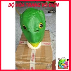 Mặt Nạ Cá Da Xanh Silicon & Ếch Xanh - Phụ Kiện Cosplay Hài Hước Cho Fan Game & Hacker Thú Vị