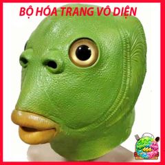Mặt Nạ Cá Da Xanh Silicon & Ếch Xanh - Phụ Kiện Cosplay Hài Hước Cho Fan Game & Hacker Thú Vị