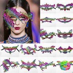 Mặt Nạ Mắt Ren Gợi Cảm Mạ Vàng - Phụ Kiện Hóa Trang Thời Thượng Cho Tiệc Halloween & Vũ Hội Cosplay