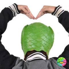 Mặt Nạ Cá Da Xanh Silicon Hài Hước - Phụ Kiện Thời Trang Tiệc Cưới, Đồ Chơi Vui Nhộn Dễ Đeo, Thích Hợp Nhiều Đối Tượng