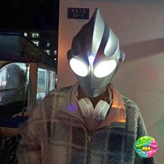 Mặt Nạ Cosplay Ultraman Phát Sáng - Phụ Kiện Halloween Unisex Cho Lễ Hội Hóa Trang và Đạo Cụ Vui Nhộn
