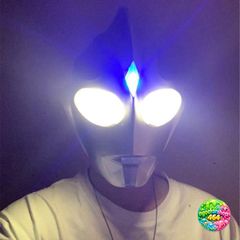 Mặt Nạ Cosplay Ultraman Phát Sáng - Phụ Kiện Halloween Unisex Cho Lễ Hội Hóa Trang và Đạo Cụ Vui Nhộn