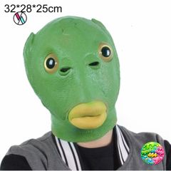 Mặt Nạ Hóa Trang Đầu Cá Chép Xanh Silicone Độc Đáo - Đạo Cụ Cosplay Cho Halloween và Tiệc Tùng
