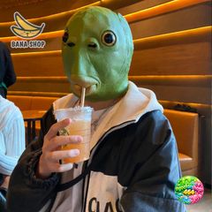 Mặt Nạ Cá Xanh Silicone Cosplay Halloween - Phụ Kiện Thời Trang Độc Đáo Đem Lại Trải Nghiệm Thực Tế Cho Fan Hâm Mộ