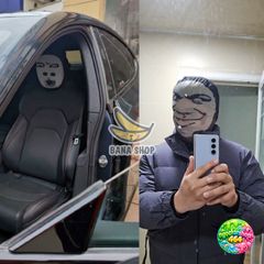 Mặt Trùm Gấu Trúc Vải - Đội Đầu Bịt Mặt Cosplay Halloween Emoji Meme Thoáng Mát Sống Động Thời Trang Nữ