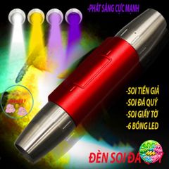 Đèn Soi Đá Quý Cao Cấp - 6 Loại Ánh Sáng Siêu Mạnh Dùng Ngoài Trời - Phát Hiện Giấy Tờ Và Tiền Giả Chính Xác 100%