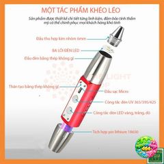 Đèn Soi Giấy Tờ, Tiền, Đá Quý Cao Cấp - 6 Ánh Sáng Siêu Mạnh, Sạc Trực Tiếp, Chống Nắng, Dụng Cụ Kiểm Tra Thật Giả