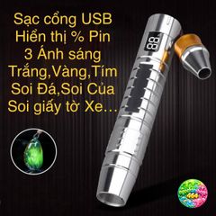 Đèn Pin Soi Đá Quy Tích Hợp Ánh Sáng Tím, Vàng, Trắng - Đèn Soi Gạch Cua, Soi Vé Số, Giấy Tờ Xe Tốt Nhất