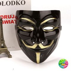 Mặt Nạ Vàng Anonymous - Phụ Kiện Cosplay Hacker Dành Cho Halloween, Hóa Trang ấn Tượng