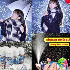 Bình Xịt Tuyết 280ml Trang Trí Giáng Sinh - Hiệu Ứng Tuyết Rơi Tự Nhiên Dễ Dùng Cho Chụp Ảnh Noel