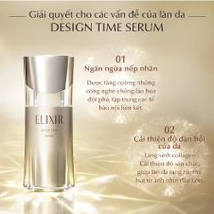 Serum Dưỡng Da Elixir Design Time Nhật Bản - Tinh Chất Dưỡng Ẩm Mịn Màng & Sáng Khỏe, Phù Hợp Sáng Tối