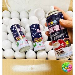 Lọ Xịt Trang Trí Tuyết Không Tan Noel - Bình Xịt 210ml Cho Cây Thông Giáng Sinh, Trang Trí Nội Thất Ấm Áp