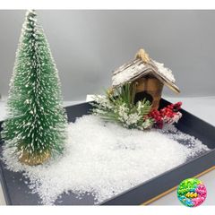 Bột Tuyết Nhân Tạo Trang Trí Giáng Sinh 100G - Decor Cây Thông Noel Xinh Xắn, An Toàn, Không Độc Hại