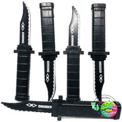Dao Đâm Tự Thụt An Toàn - Dụng Cụ Ảo Thuật Vui Nhộn 20.5cm - Quà Tặng Troll Bạn Bè, Chất Liệu Nhựa ABS Màu Đen Bóng