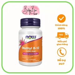 NOW Foods Methyl B-12 1000 mcg – Viên Ngậm Dưới Lưỡi Hỗ Trợ Thần Kinh & Tạo Máu 592672