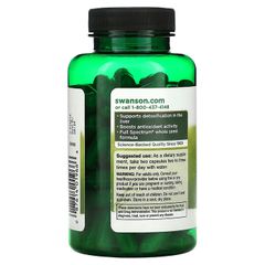 Viên uống giải độc gan Swanson Milk Thistle 500mg - Hỗ trợ chức năng gan và detox hiệu quả - 100 viên của Mỹ