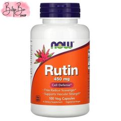 NOW Foods Rutin 450 mg – Viên Uống Hỗ Trợ Sức Khỏe Mạch Máu, Chống Oxy Hóa, 100 Viên – Thực Phẩm Chức Năng Nhập Khẩu Mỹ