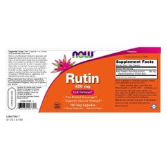 NOW Foods Rutin 450 mg – Viên Uống Hỗ Trợ Sức Khỏe Mạch Máu, Chống Oxy Hóa, 100 Viên – Thực Phẩm Chức Năng Nhập Khẩu Mỹ