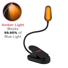 [Hàng xuất Mỹ] Đèn LED đọc sách ánh sáng hổ phách, chặn ánh sáng xanh và thân thiện với giấc ngủ 596589