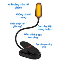 [Hàng xuất Mỹ] Đèn LED đọc sách ánh sáng hổ phách, chặn ánh sáng xanh và thân thiện với giấc ngủ 596589