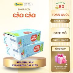 Sữa Dinh Dưỡng Vitagrow Hỗ Trợ Phát Triển Chiều Cao - Thùng 48 Hộp Cho Bé Trên 1 Tuổi, Vitamin & Khoáng Chất Thiết Yếu