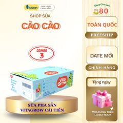 Sữa Dinh Dưỡng Vitagrow Hỗ Trợ Phát Triển Chiều Cao - Thùng 48 Hộp Cho Bé Trên 1 Tuổi, Vitamin & Khoáng Chất Thiết Yếu