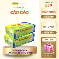Sữa Dinh Dưỡng Colosbaby D3K2 Gold Thùng 24 Hộp - Tăng Chiều Cao, Khỏe Mạnh Xương Răng, Dành Cho Bé Trên 1 Tuổi