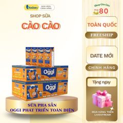 Sữa pha sẵn Oggi Gold cho trẻ - Giải pháp dinh dưỡng cao năng lượng, hỗ trợ tăng cân và phát triển chiều cao, trí não - Thùng 48 hộp 110ml/180ml