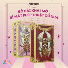 Bộ Bài The Clow Sakura Size Gốc - 52 Lá Bài Chất Liệu Giấy Cứng Thiết Kế Sắc Nét, Màu Sắc Tươi Sáng, Dành Cho Người Mới Bắt Đầu
