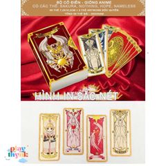 Bộ Bài Tarot Clow Và Sakura Classic - 56 Lá Bài Nghệ Thuật Manga Anime, Kích Thước 7.2x16cm, Quà Tặng Độc Đáo